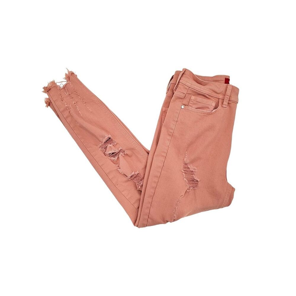 Guess Jeans Peach Distressed Tapered Leg Size US 27 (27)